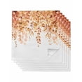 thumbnail image 1 of Cloth Napkins Set of 6 - 20x20 Inches, Orange Eucalyptus Leaves Washable Reusable Table Napkins, Spring Floral Summer Botanical Soft & Absortbent Dining Napkin for Party Wedding Hotel Restaurant, 1 of 8