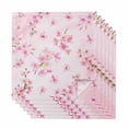 thumbnail image 1 of Cloth Napkins Set of 6 - 20x20 Inches, Pink Cherry Washable Reusable Table Napkins, Spring Botanical Blossoms Flowers Floral Soft & Absortbent Dining Napkin for Party Wedding Hotel Restaurant, 1 of 8