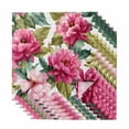 thumbnail image 1 of Cloth Napkins Set of 6 - 20x20 Inches, Pink Floral Washable Reusable Table Napkins, Watercolor Flowers Leaves Plants Watercolor Soft & Absortbent Dining Napkin for Party Wedding Hotel Restaurant, 1 of 8