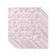 thumbnail image 1 of Cloth Napkins Set of 6 - 20x20 Inches, Pink Flower Washable Reusable Table Napkins, Vintage Farmhouse Boho Leaf Spring Solid Soft & Absortbent Dining Napkin for Party Wedding Hotel Restaurant, 1 of 8