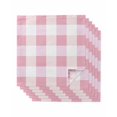 thumbnail image 1 of Cloth Napkins Set of 6 - 20x20 Inches, Pink Plaid Washable Reusable Table Napkins, Spring Farmhouse Buffalo Checkered Soft & Absortbent Dining Napkin for Party Wedding Hotel Restaurant, 1 of 8
