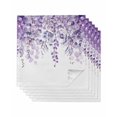 thumbnail image 1 of Cloth Napkins Set of 6 - 20x20 Inches, Purple Eucalyptus Leaves Washable Reusable Table Napkins, Spring Floral Summer Botanical Soft & Absortbent Dining Napkin for Party Wedding Hotel Restaurant, 1 of 8