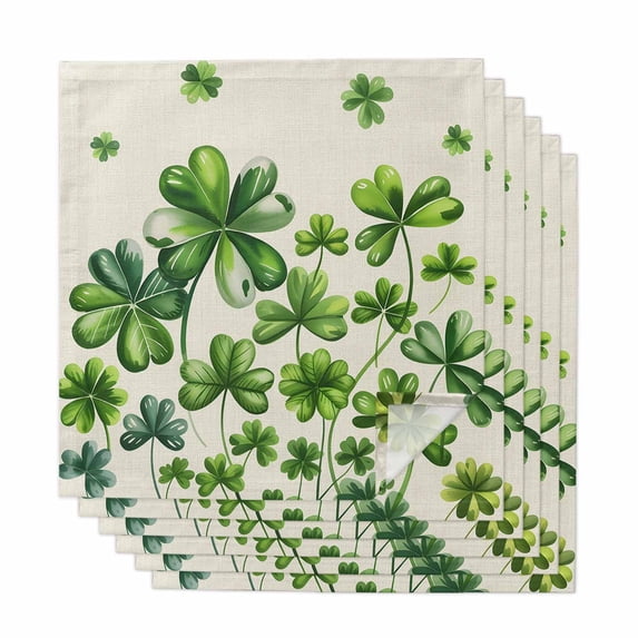 Cloth Napkins Set of 6 - 20x20 Inches, Saint Patrick's Day Washable ...