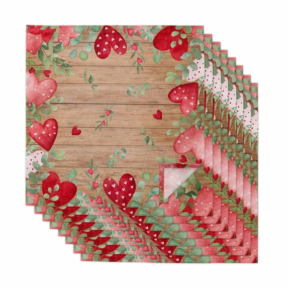 Cloth Napkins Set of 6 - 20x20 Inches, Spring Flowers Washable Reusable Table Napkins, Botanical Blossom White Daisy Floral Soft & Absortbent Dining Napkin for Party Wedding Hotel Restaurant