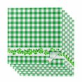 thumbnail image 1 of Cloth Napkins Set of 6 - 20x20 Inches, St. Patrick's Day Washable Reusable Table Napkins, Spring Lucky Grass Sage Green Buffalo Plaid Soft Absortbent Dining Napkin for Party Wedding Hotel Restaurant, 1 of 8