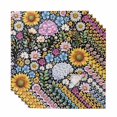 thumbnail image 1 of Cloth Napkins Set of 6 - 20x20 Inches, Sunflower Washable Reusable Table Napkins, Colorful Flowers Summer Botanical Soft & Absortbent Dining Napkin for Party Wedding Hotel Restaurant, 1 of 8