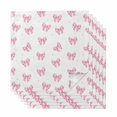 thumbnail image 1 of Cloth Napkins Set of 6 - 20x20 Inches, Valentine's Day Washable Reusable Table Napkins, Pink Bows Shining Stars Simple Art Soft & Absortbent Dining Napkin for Party Wedding Hotel Restaurant, 1 of 8