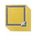 thumbnail image 1 of Cloth Napkins Set of 6 - 20x20 Inches, Yellow Washable Reusable Table Napkins, Black White Modern Geometric Abstract Art Soft & Absortbent Dining Napkin for Party Wedding Hotel Restaurant, 1 of 8