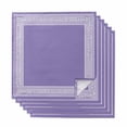 Cloth Napkins Set of 6 Purple Key Design Cocktail Napkins Geometric ...