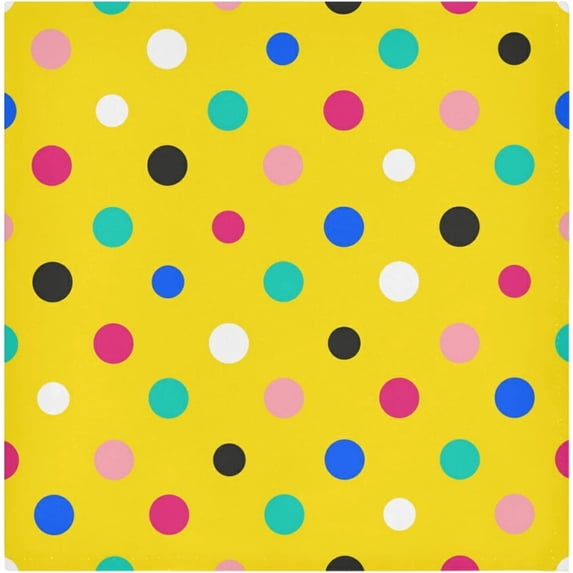 Cloth Napkins Set of 6 Rainbow Colorful Polka Dot Printed Dinner Napkins Soft Comfortable Reusable Table Cloth Napkins for Family Dinner Banquet Wedding Festivals Party, 20x20in Washcloth Gift