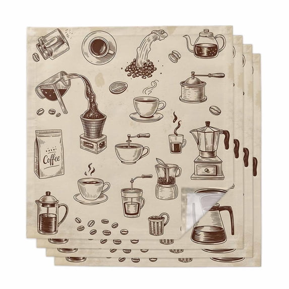 Cloth Napkins Set of 8 - 20x20 Inches, Blue Flowers Washable Reusable ...