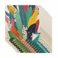 thumbnail image 1 of Cloth Napkins Set of 8 - 20x20 Inches, Boho Leaves Washable Reusable Table Napkins, Colorful Tropical Plants Bohemian Vintage Leaf Soft & Absortbent Dining Napkin for Party Wedding Hotel Restaurant, 1 of 9