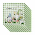thumbnail image 1 of Cloth Napkins Set of 8 - 20x20 Inches, Easter Washable Reusable Table Napkins, Spring Gnomes Flowers Rabbit Butterfly Green Plaid Soft & Absortbent Dining Napkin for Party Wedding Hotel Restaurant, 1 of 8