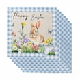thumbnail image 1 of Cloth Napkins Set of 8 - 20x20 Inches, Happy Easter Bunny Washable Reusable Table Napkins, Spring Floral Burlap Blue Plaid Soft & Absortbent Dining Napkin for Party Wedding Hotel Restaurant, 1 of 8