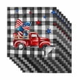 thumbnail image 1 of Cloth Napkins Set of 8 - 20x20 Inches, Independence Day Washable Reusable Table Napkins, Patriotic Flag Day Red Truck Black Plaid Soft & Absortbent Dining Napkin for Party Wedding Hotel Restaurant, 1 of 9