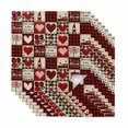 thumbnail image 1 of Cloth Napkins Set of 8 - 20x20 Inches, Mother's Day Washable Reusable Table Napkins, Lovw Heart Gnomes Red Black Buffalo Plaid Soft & Absortbent Dining Napkin for Party Wedding Hotel Restaurant, 1 of 8