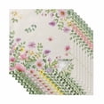 thumbnail image 1 of Cloth Napkins Set of 8 - 20x20 Inches, Pink Purple Flower Washable Reusable Table Napkins, Spring Farmhouse Country Floral Leaf Soft & Absortbent Dining Napkin for Party Wedding Hotel Restaurant, 1 of 8