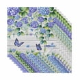 thumbnail image 1 of Cloth Napkins Set of 8 - 20x20 Inches, Purple Hydrangea Washable Reusable Table Napkins, Spring Eucalyptus Butterfly Grey Wooden Soft & Absortbent Dining Napkin for Party Wedding Hotel Restaurant, 1 of 9