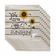 thumbnail image 1 of Cloth Napkins Set of 8 - 20x20 Inches, Sunflowers Washable Reusable Table Napkins, Modern Bee You Are My Sunshine Wooden Grain Soft & Absortbent Dining Napkin for Party Wedding Hotel Restaurant, 1 of 9