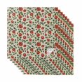 thumbnail image 1 of Cloth Napkins Set of 8 - 20x20 Inches, Valentine's Day Washable Reusable Table Napkins, Red Roses Leaves Plants Spring Beige Soft & Absortbent Dining Napkin for Party Wedding Hotel Restaurant, 1 of 8
