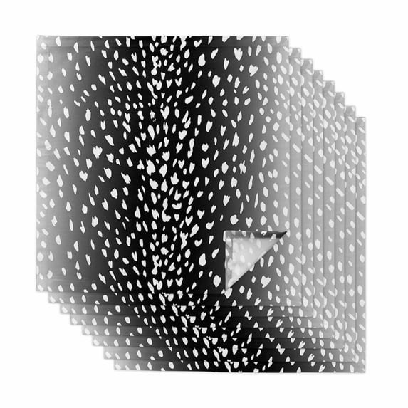 Cloth Napkins Set of 8 Black Dots Texture Cocktail Napkins Modern Ombre ...