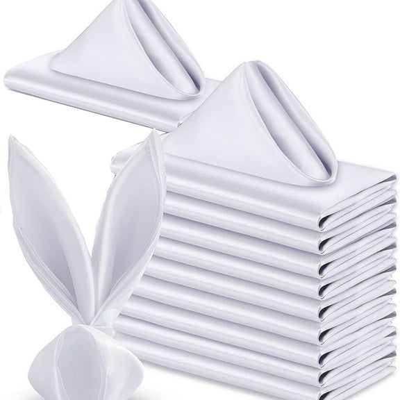 Cloth Napkins Set of 12,Polyester Fibre Washable Reusable,Perfect for Wedding,Christmas,‎Thanksgiving,Dinner Table Decoration Napkins