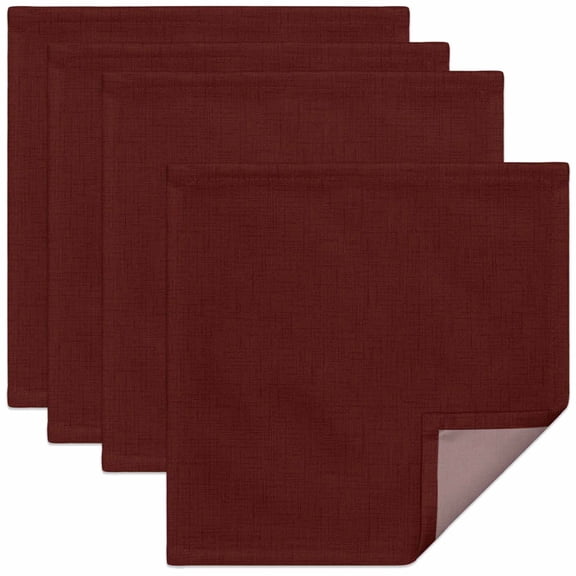 Cloth Napkins Set of 4,Washable Soft Dinner Napkins Burgundy Red Reuseable Table Napkin for Wedding Parties Holiday Events Dark Maroon