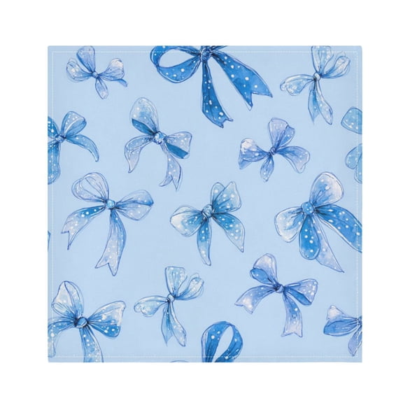 Cloth Napkins Set of1 100% Satin Peachskin Velvet 20x20inx1 Napkins Cloth napkins are washable Soft and Absorbent Blue Bows and Ribbons