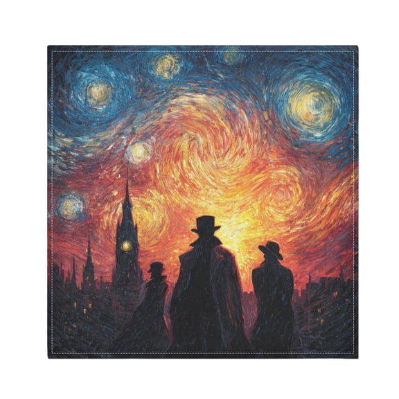 Cloth Napkins Set of1 100% Satin Peachskin Velvet 20x20inx1 Napkins Cloth napkins are washable Soft and Absorbent Detective Story