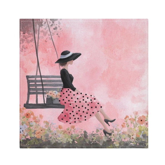 Cloth Napkins Set of1 100% Satin Peachskin Velvet 20x20inx1 Napkins Cloth napkins are washable Soft and Absorbent Elegant Lady