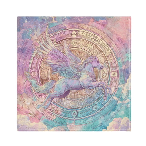 Cloth Napkins Set of1 100% Satin Peachskin Velvet 20x20inx1 Napkins Cloth napkins are washable Soft and Absorbent Pegasus Flying