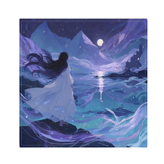 Cloth Napkins Set of1 100% Satin Peachskin Velvet 20x20inx1 Napkins Cloth napkins are washable Soft and Absorbent Purple Dreams