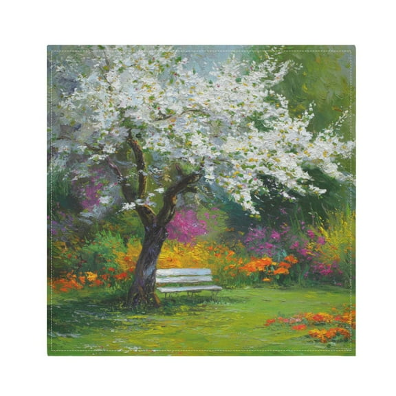 Cloth Napkins Set of1 100% Satin Peachskin Velvet 20x20inx1 Napkins Cloth napkins are washable Soft and Absorbent Rest Park Seating