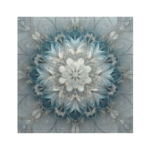 Cloth Napkins Set of1 100% Satin Peachskin Velvet 20x20inx1 Napkins Cloth napkins are washable Soft and Absorbent Swirls Of Light Blue