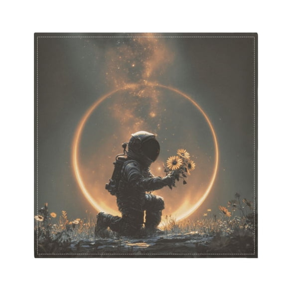 Cloth Napkins Set of1 100% Satin Peachskin Velvet 20x20inx1 Napkins Cloth napkins are washable Soft and Absorbent The Last Sunflower