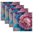 thumbnail image 1 of Cloth Napkins Set of4 100% Satin Peachskin Velvet 20x20inx4 Napkins Cloth napkins are washable Soft and Absorbent Digital Art Roses, 1 of 8