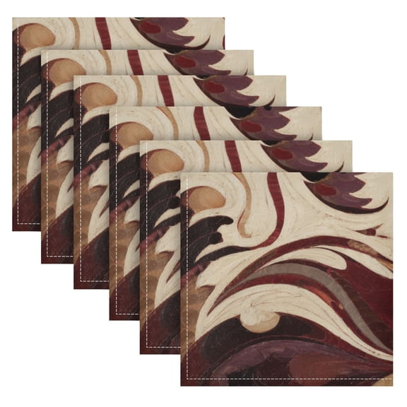 Cloth Napkins Set of6 100% Satin Peachskin Velvet 20x20inx6 Napkins Cloth napkins are washable Soft and Absorbent Abstract Dragon Painting