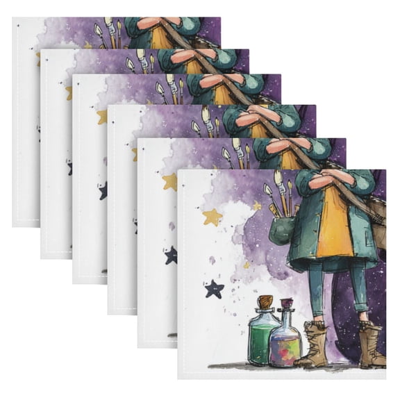 Cloth Napkins Set of6 100% Satin Peachskin Velvet 20x20inx6 Napkins Cloth napkins are washable Soft and Absorbent Creator Of Magic