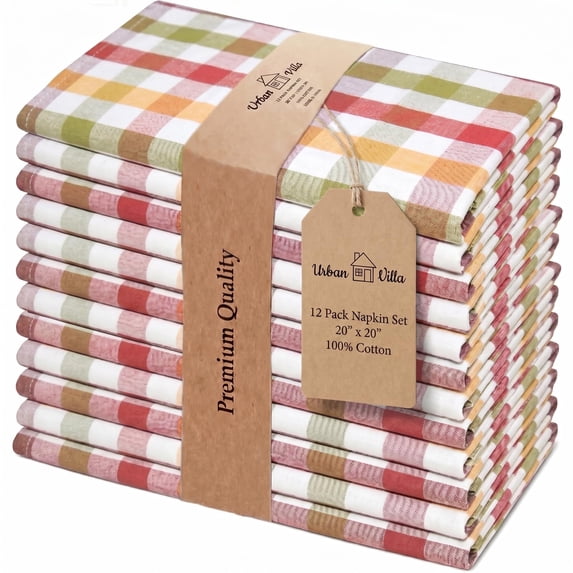Text Tile Material Cloth Napkinston 20x20 (set Of 12) Harvest - Walmart.com