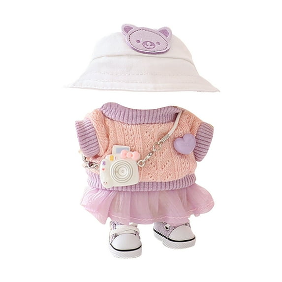 Cloth Pendant Clothes Set For Rabu Bloth Dolls, High-Fidelity Fabrics And Sleek Design To Perfectly Recreate Character's , Detachable Accessories And Elastic Cuff For Safe