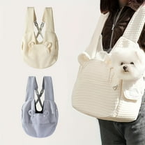 Cloth Pet Carrier Pet Backpack Travel Bag for Small Dogs and Cats Chest Front Carrier 41x38x14cm 12 Pound Limit,Beige 1Pcs JASKFLY