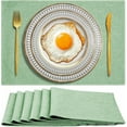 thumbnail image 1 of Cloth Placemats Set of 4, Cotton Linen Blend Machine Washable Double Layered Place Mats, Heat Resistant Placemats Wrinkle Free Thick Fabric Dining Table Mats for Indoors & Outdoors, 1 of 6