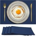 thumbnail image 1 of Cloth Placemats Set of 4, Cotton Linen Blend Machine Washable Double Layered Place Mats, Heat Resistant Placemats Wrinkle Free Thick Fabric Dining Table Mats for Indoors & Outdoors, 1 of 8