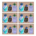 thumbnail image 1 of Cloth Placemats Set Of 6 Linen Machine Washable Dining Table Mats Cute Cartoon Pineapple Fruit Place Mats for Outdoor Tables Desk Kitchen, 1 of 2