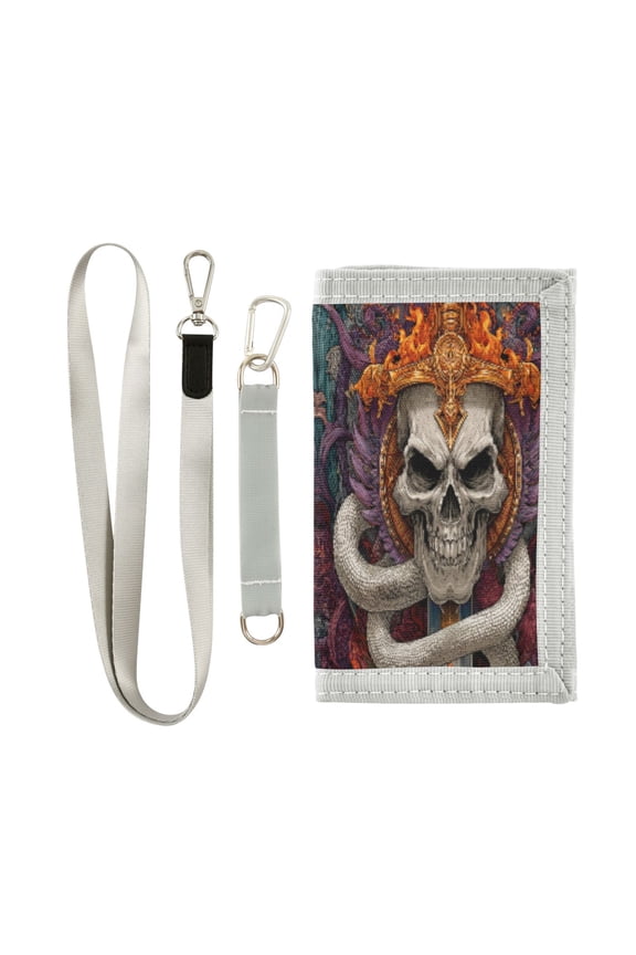 Cloth Purse Boys' Novelty Wallets Girls' Novelty Wallets Men's Wallets Women's Wallets Card Wallet Cash Wallet Student ID Bag Coin Wallet Beautiful Skull Pattern