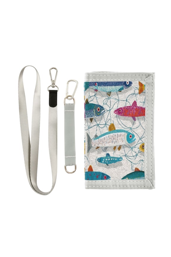 Cloth Purse Boys' Novelty Wallets Girls' Novelty Wallets Men's Wallets Women's Wallets Card Wallet Cash Wallet Student ID Bag Coin Wallet Colorful Fish Seamless