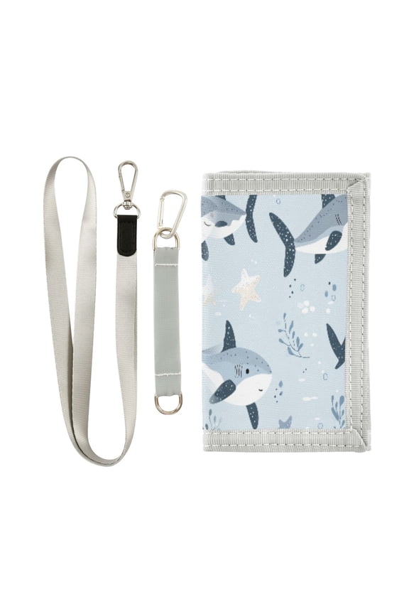 Cloth Purse Boys' Novelty Wallets Girls' Novelty Wallets Men's Wallets Women's Wallets Card Wallet Cash Wallet Student ID Bag Coin Wallet Cool Shark