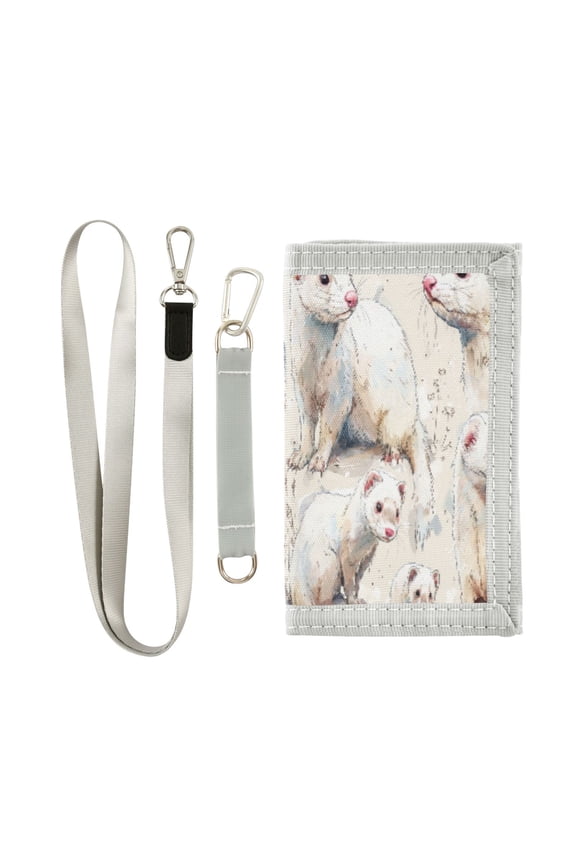 Cloth Purse Boys' Novelty Wallets Girls' Novelty Wallets Men's Wallets Women's Wallets Card Wallet Cash Wallet Student ID Bag Coin Wallet Cute Ferret