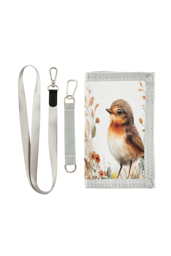 Cloth Purse Boys' Novelty Wallets Girls' Novelty Wallets Men's Wallets Women's Wallets Card Wallet Cash Wallet Student ID Bag Coin Wallet Cute Orange Bird