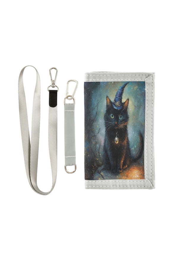 Cloth Purse Boys' Novelty Wallets Girls' Novelty Wallets Men's Wallets Women's Wallets Card Wallet Cash Wallet Student ID Bag Coin Wallet Cute Wizard Cat